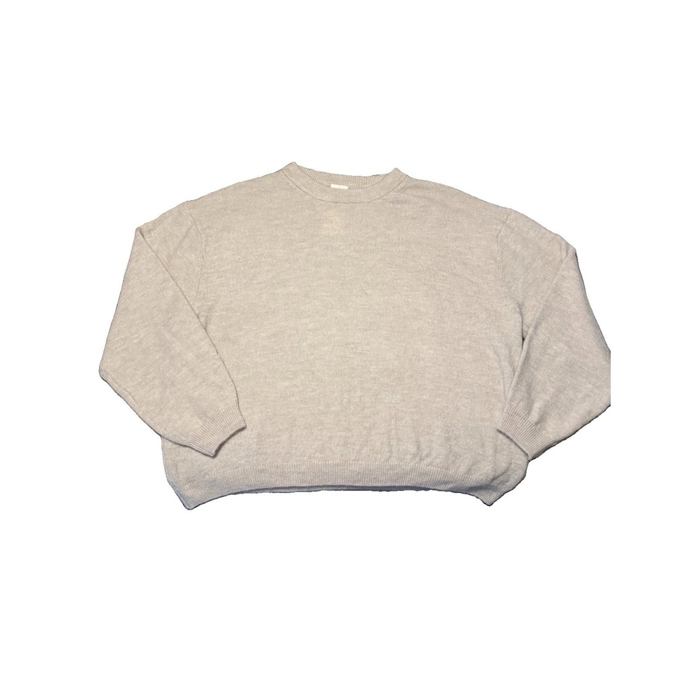 H&M Women's Light Beige Melange Knit Sweater Loose-fit
